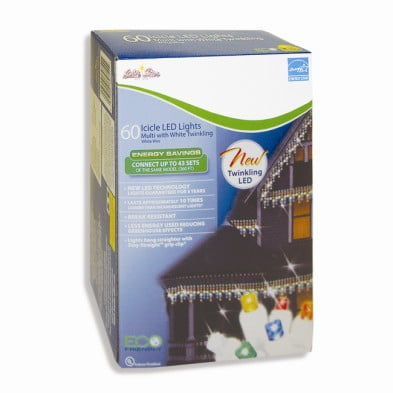 set of 60 multi color led twinkling icicle christmas set of 60 multi color led twinkling icicle christmas