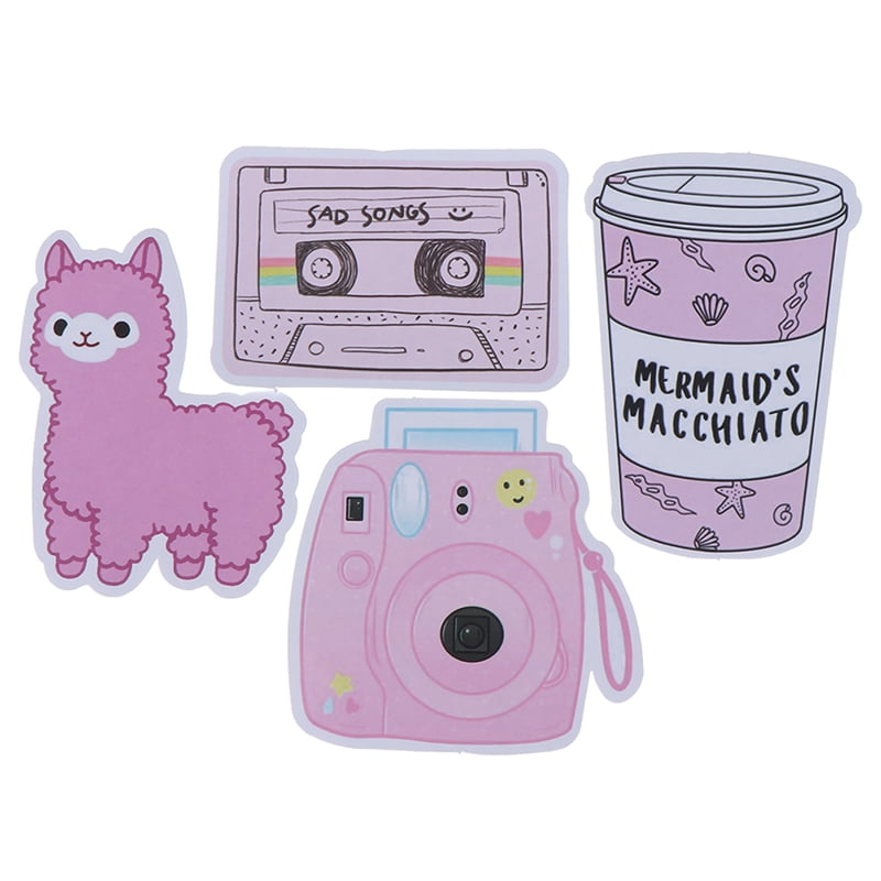 53Pcs Kawaii pink fun stickers luggage scrapbook suitcase laptop car stickerHFUK 