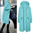 thumbnail image 2 of EDFBUYKRS Female Long Sleeve Hoodie 2026 Women's Fashion Sweat Jacket Solid Color Hooded Zipper Pocket Sweater Coat for Everyday Casual Wear and Comfort S, 2 of 5