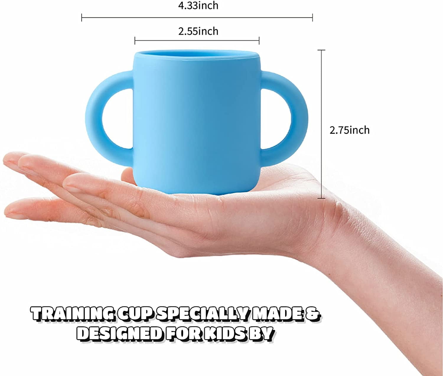 100% Silicone Baby Training Cup Shatterproof Toddler Cups with