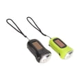 thumbnail image 3 of Solar Powered Flashlight, Lightweight Compact Rechargeable Black Green Hand Crank Flashlight 2 Pcs  for Home, 3 of 8