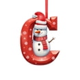 thumbnail image 2 of LEFXSMR Christmas Letter Ornaments, 2.5" Snowman Red Alphabet Initial Ornaments, Letters Christmas Tree Decorations Party Gifts DIY Decor, 2 of 5