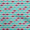 thumbnail image 1 of oneOone Polyester Spandex Turquoise Blue Fabric Asian Block Fabric For Sewing Printed Craft Fabric By The Yard 56 Inch Wide, 1 of 1
