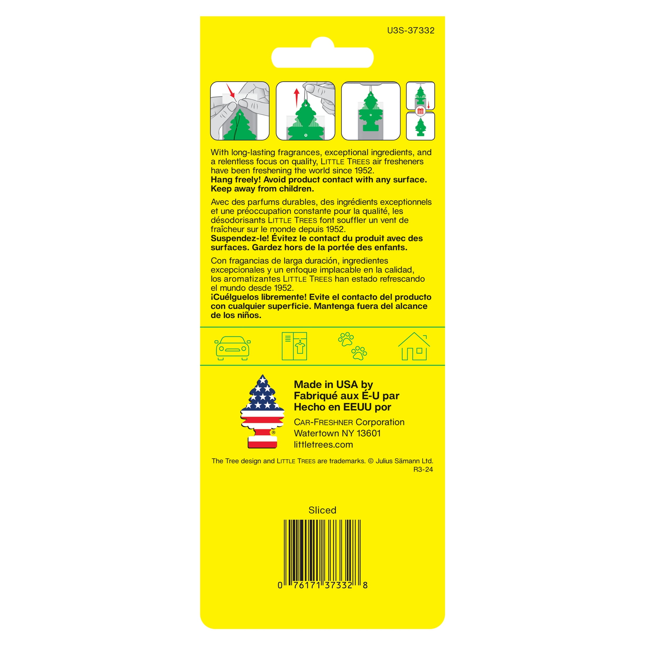 (2 pack) Little Trees Air Freshener Sliced Fragrance 3-Pack