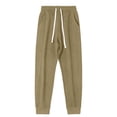 thumbnail image 4 of Cargo Pants for Men Elastic Waist Casual Loose Sports Jogger Straight Leg Outdoor Hiking Full Length Work Pants, 4 of 7