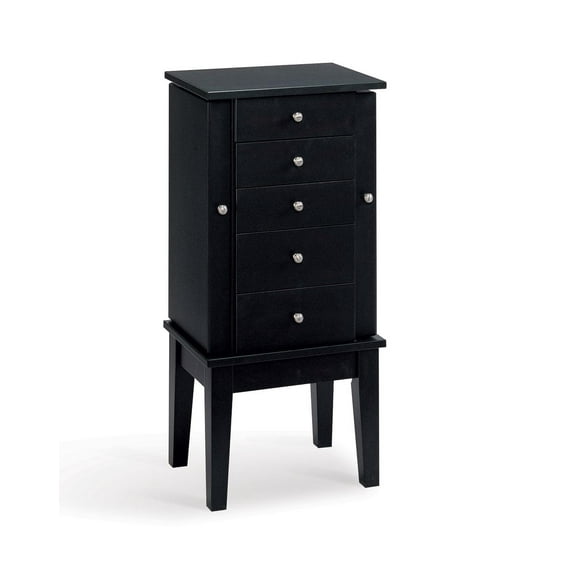 Coaster Five Drawer Jewelry Armoire in Cappuccino Brown