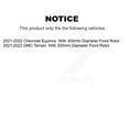 thumbnail image 2 of Transit Auto Front Hub Bearing Assembly Coated Disc Brake Rotors and Semi-Metallic Pads Kit for Car 2021-2022 Chevrolet Equinox GMC Terrain with 300mm Diameter Rotor KBB-130278, 2 of 24