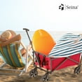 thumbnail image 5 of Seina Collapsible Steel Frame Utility Wagon Outdoor Garden Cart, Red, 5 of 9