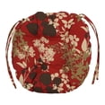 thumbnail image 5 of Blazing Needles 16-inch Spun Polyester Patterned Outdoor Round Tufted Chair Cushions (Set of 4), 5 of 5