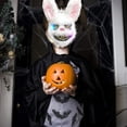 thumbnail image 2 of LED Lighting Bloody Plush Rabbit Halloween Mask Scary Bloody Rabbit Halloween Mask Costume Prop Halloween Mask Dress-up Accessory, 2 of 8
