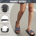 thumbnail image 6 of Psesaysky Fashion Slide Sandals with Beautiful Pearl Shell Essential Comfort Beach Sandals for Women Big Girls Non-Slip House Slippers Black Sole Size 7.5, 6 of 7