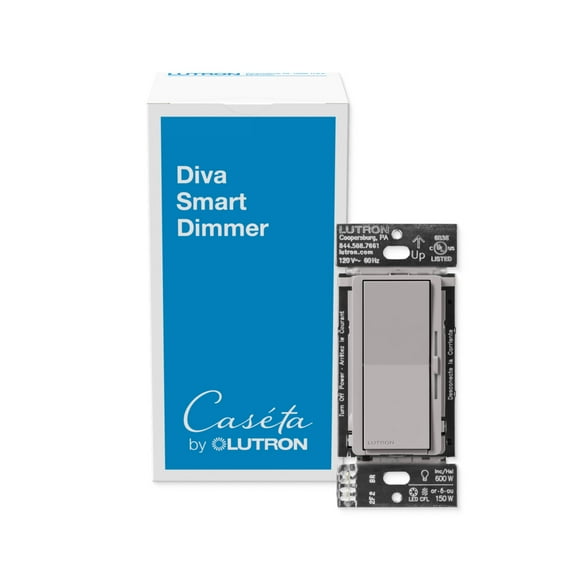 Interruptor de luz regulador inteligente Lutron Diva 150 W sin neutro