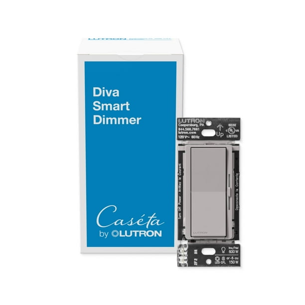 Interruptor de luz regulador inteligente Lutron Diva 150 W sin neutro