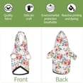 thumbnail image 4 of Yiaed Rose Flowers Print Dog Hoodie Security Pet Dog Costume Pets Dog Hoodie Sweatshirt with Pocket for Small Dogs-Large, 4 of 5