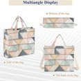 thumbnail image 6 of FORMRS Womens Corduroy Tote Bag Crossbody Shoulder Handbag with Pocket, Pink Geometric, 6 of 7