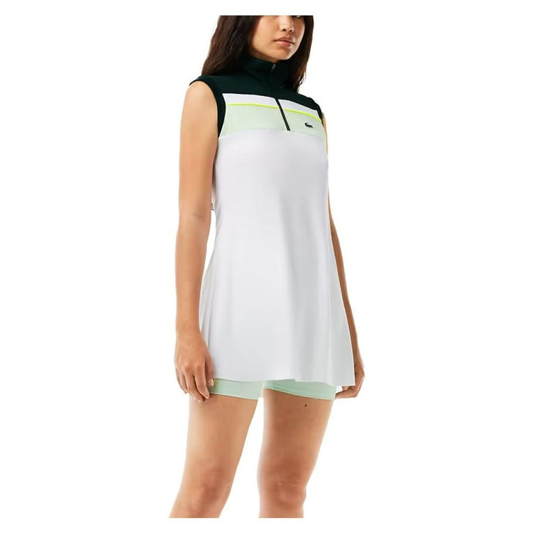 Lacoste Women s US Open Tennis Dress Blanc and Sinople 8