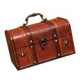 thumbnail image 1 of Wooden Vintage Storage Box Desktop Organizer Sundries Container for Home Office, 1 of 6