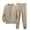 Beige, variant on AWARDER Men's Spring Fall 2-Piece Set, Solid Color Waffle Knit Long Sleeve Round Neck Top and Sweatpants, Comfortable Casual Outfit For Lounge and Home,Beige,L