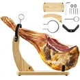 thumbnail image 2 of Wekvgz Ham Stand Wooden Ham Holder with Non-Slip Pads Professional Prosciutto Carving Stand Stable Sturdy Ham Rack for Carving Spanish Hams and Italian Prosciutto 38x17x43 cm, 2 of 11