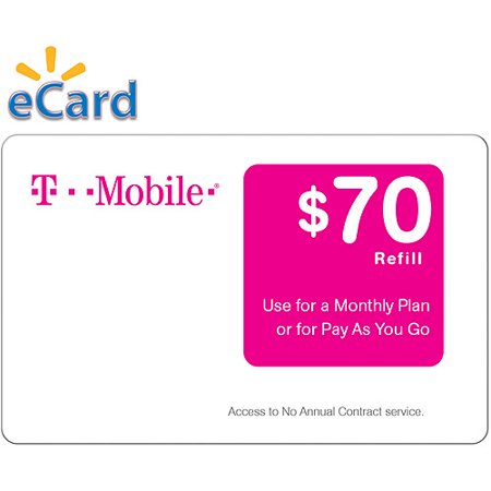 T-Mobile $70 4G LTE (Email Delivery) - Walmart.com