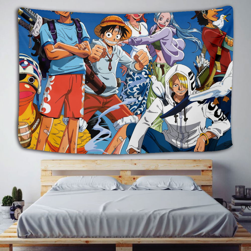 One Piece Monkey D Luffy ZORO Anime Anime-Tapestry-Posters Wall Hanging  Decor Boys Room Decor Backdrops Photography Background Indoorsfor Living  Room,Bedroom,Dorm,Party Backdrop 