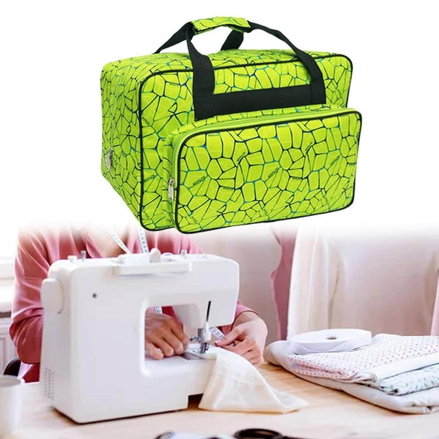 Sac de Transport pour Machine à Coudre Outils de Voyage Pochette Grande Capacité Rangement Vert