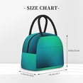 thumbnail image 2 of Xecao Green Turquoise Teal Lunch Bag , an insulated, reusable tote bag perfect for adults of all genders, ideal for work, office, picnics and beach trips, 2 of 6