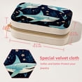 thumbnail image 5 of Starry Shark Portable Velvet Earring Organizer with Removable Compartment, Necklace Holder, Jewelry Organizer, and Decorative Gift Box, 5 of 7