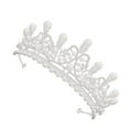 thumbnail image 2 of Diamante Perla Corona Novia Hermoso tocado Tocado Perla imitada Corona súper brillante Tiara (Plata), 2 of 8