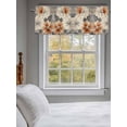 thumbnail image 3 of Burnt Orange Grey Curtain Valances for Windows, Vintage Spring Floral Botanical Kitchen Valance Window Treatment, Light Filtering Block Curtains for Bathroom/Bedroom/Living Room 42'' x 18'', 3 of 9