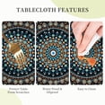 thumbnail image 5 of Mandala Black Blue Colorful Waterproof Picnic Patio Party Round Table Cloth Cover Decorations Fabric 60 Inch Circular Tablecloth for 20-47 Inch Home Dining Room Kitchen Decor, 5 of 5