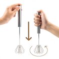 thumbnail image 6 of Egg Beater Whisk,Stainless Steel Hand Push Milk Frother Whisk, Hand Mixer, Egg Frother, Hand Blender, 6 of 7