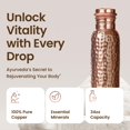 thumbnail image 3 of Botella de agua Otiem Pure Copper, 1 litro/34 oz, hecha a mano, ayurvédica, 3 of 9