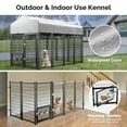 thumbnail image 3 of Outdoor Dog Kennel, Dog Run for Outdoor, Large Dog Pens Cage with Roof Waterproof for Large to Medium Dog Outside 8ft x 4ft x 6ft, 3 of 7