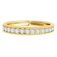 thumbnail image 2 of AoneJewelry 3/8 Carat Diamond Milgrained Wedding Band In 10K Yellow Gold, 2 of 5