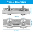 thumbnail image 2 of HUGFEGWE 12Pcs M5 304 Stainless Steel Double Wire Rope Clip Cable Clamps for 3/16 Inch Diameter Wire Rope CJB91-55182, 2 of 5