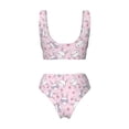 thumbnail image 6 of Rocae Cute Rabbit Flower for Bikini Set for Women Two Piece Sexy High Swimsuits Split Crossover Bikini Medium, 6 of 9