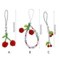thumbnail image 5 of Sinyiin Beaded Cherry Hanging Pendant Sweet Cool Phone Strap Bag Decoration Portable Y2K Style Hanging Lanyard for Girls Women, 5 of 19