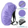 thumbnail image 3 of Unique Bargains 30-40L Waterproof Backpack Rain Cover with Vertical Reflective Strap, S, Purple, 3 of 5