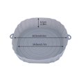 thumbnail image 1 of Bandeja de silicona para freidora de aire de 18 m, molde para pollo frito, alfombrilla de silicona, repuesto para parrilla, gris, 14,5 cm, 1 of 6