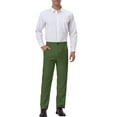 thumbnail image 2 of INSPIRE CHIC Men's Dress Business Pants Classic Fit Flat Front Suit Trousers, 2 of 6