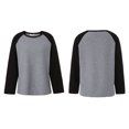 thumbnail image 3 of ITFABS T-shirt Ample à Manches Longues Raglan à Col Rond pour Femmes d'Automne à Couleurs Contrastées, 3 of 8