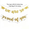 thumbnail image 3 of chaungfeng We Are So Prouds Of You Graduation Banners 98 Inch, Glitter Congrats Grad Garland for Graduation Party Decorations Grad Party Supplies, Gold, 3 of 6