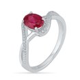 thumbnail image 4 of 1./20 CTTW STERLING SILVER LAB CREATED RUBY FASHION RING, 4 of 5