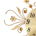thumbnail image 3 of Flor de diamantes de imitación Reloj de pared Metal Floral Cristal Restaurante Bar Hogar Cafetería Decoración Reloj Inevent JJ15761-02, 3 of 6