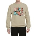 thumbnail image 2 of Wild Bobby Beauty From Ashes Groovy Font With Stars Vintage Unisex Crewneck Sweatshirt, Sandstone, Medium, 2 of 6