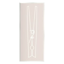 Stupell Industries Minimal Clothespin Doodle Abstract Painting Unframed Art Print Wall Art, 7 x 17