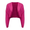 thumbnail image 6 of Lightweight Cardigans for Women Cropped Open Front Long Sleeve Bolero Solid Knit Sweater Short Shawl Casual Loose Women Shrugs RD2 M, 6 of 6