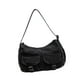 thumbnail image 2 of Bolso de hombro para mujer, estilo casual, estilo retro, de mezclilla, con correa ajustable, bolso de mano para debajo d negro, 2 of 8