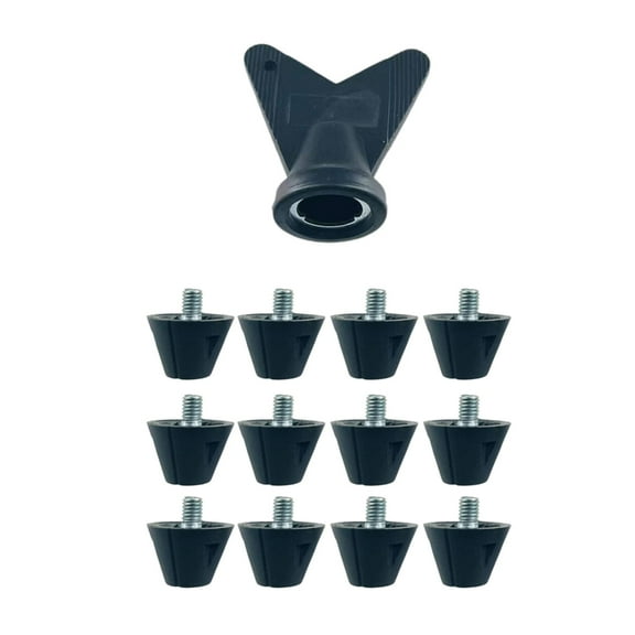 12Pcs/set Football Studs Replacement Safety Plastic Studs, Football Boot Studs